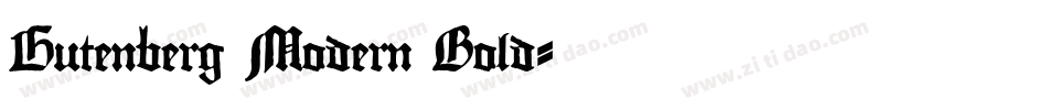 Gutenberg Modern Bold字体转换